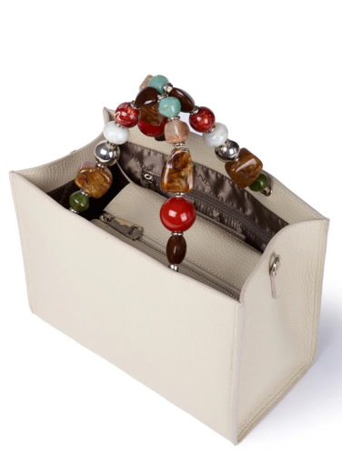 Roberta Gandolfi Vittoria kožená kabelka - beige