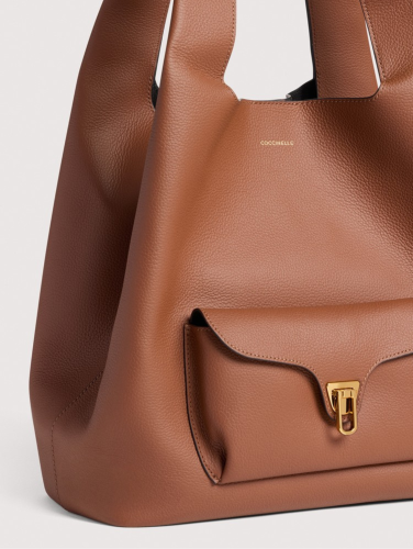 KABELKA COCCINELLE BEAT SHOPPING cognac/noir