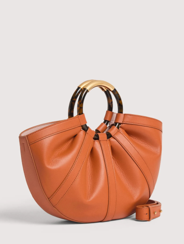 Coccinelle Shell kožená kabelka – medium crab