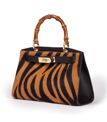 KABELKA ROBERTA GANDOLFI LOLA PONY small zebra marrone/nero