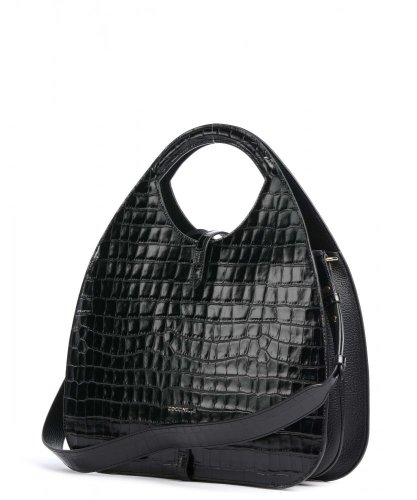 Coccinelle Cosima kabelka Medium Croco – noir