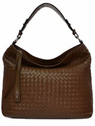 KABELKA ABRO PIUMA wowen leather brown