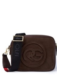 Roberta Gandolfi kabelka cross suede brown