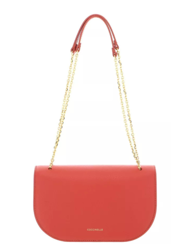 Coccinelle kožená kabelka Dew – grenadine red