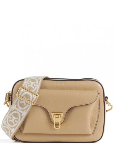 Coccinelle Beat Soft Ribb crossbody – fresh beige
