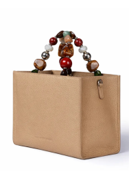 Roberta Gandolfi Vittoria kožená kabelka - camel