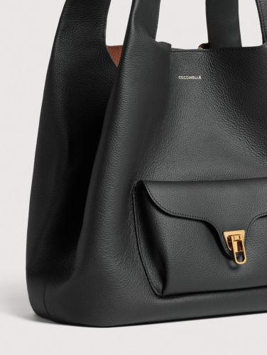 KABELKA COCCINELLE BEAT SHOPPING noir/cognac