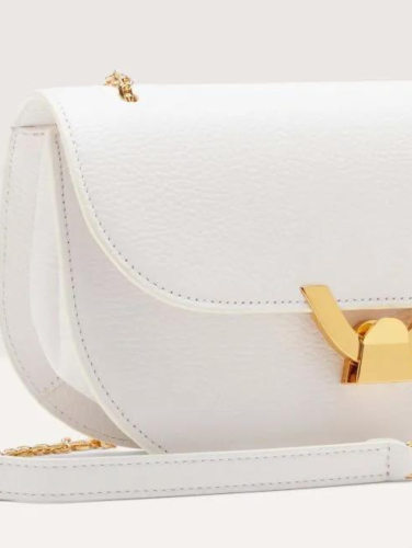 Coccinelle Dew kožená kabelka – lambskin white