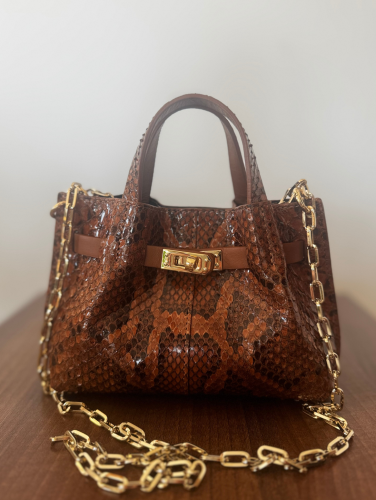 Roberta Gandolfi minibag Sveva – Python/Cuoio