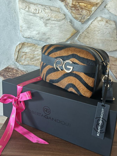 Roberta Gandolfi kabelka Dafne pony zebra