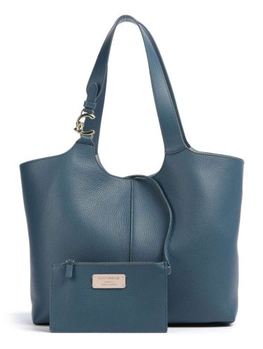 Coccinelle C-Easy kožená kabelka Large – deep blue