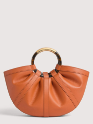 Coccinelle Shell kožená kabelka – medium crab