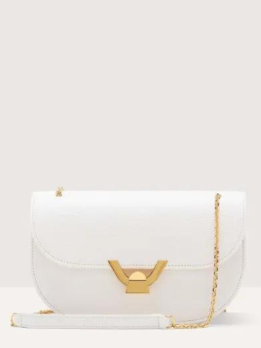 Coccinelle Dew kožená kabelka – lambskin white