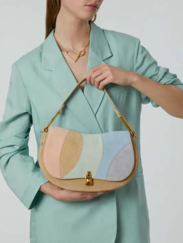 Coccinelle Magie Suede Patch Medium – béžová