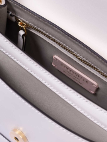 KABELKA COCCINELLE C-ME CALF COCKER SMALL blanco
