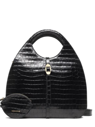 Coccinelle Cosima kabelka Medium Croco – noir