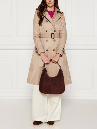 KABELKA COCCINELLE REBEKKA SUEDE MEDIUM brunette