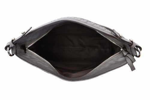 KABELKA ABRO PIUMA wowen leather grey